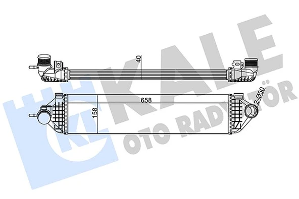 BV619L440AF TURBO RADYATÖRÜ (INTERCOOLER) FOCUS / C-MAX / MONDEO / KUGA 11= 1.6 ECOBOOST 150-160-182 PS ECO ürün görseli 1