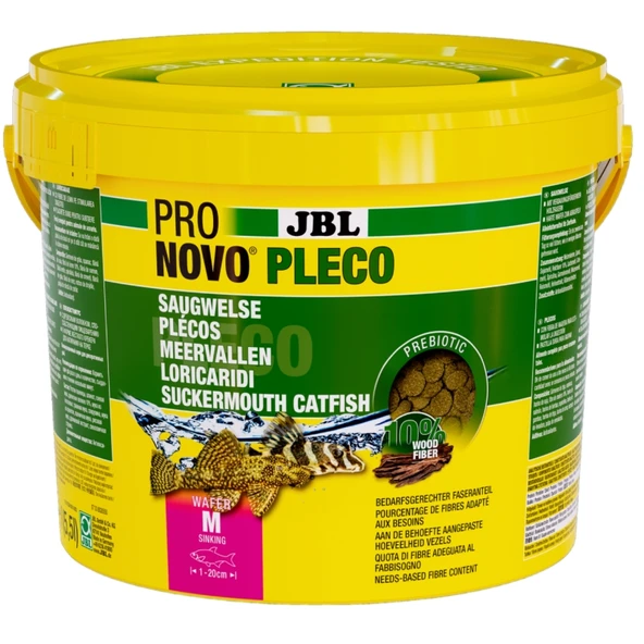 Jbl Pronovo Pleco Wafer M 100 gr (Açık) Vatoz  Yemi Orjinal Kovasından Alınarak Gönderilir. SKT:09/2028 ürün görseli 1
