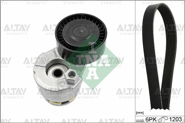 7701476476 VANTİLATÖR GERGİ SETİ MEGANE / CLIO / KANGOO / FLUENCE / CAPTUR / KADJAR / QASHQAI / MERCEDES C180 / 08= / 6PK1203 KAYIŞLI ürün görseli 1