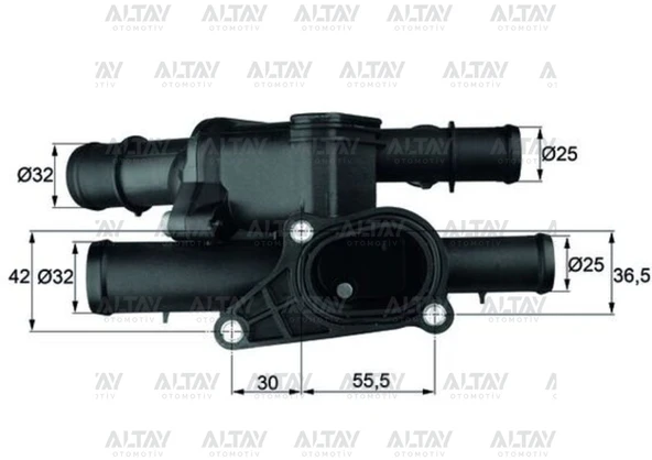 06A121111A TERMOSTAT KOMPLE GOLF / A3 / BORA 02-06 AVU-BFQ 1.6 OTOM. ürün görseli 1
