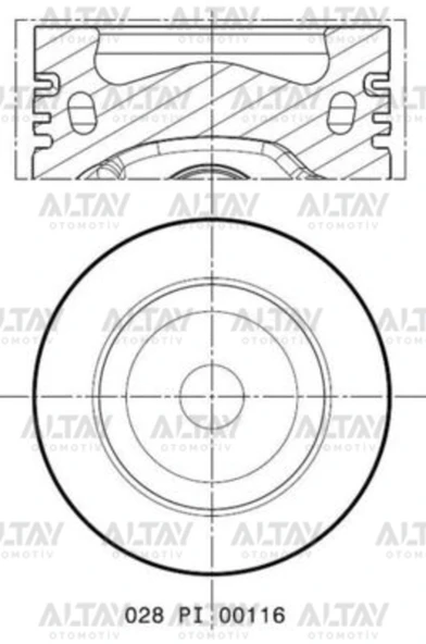 03L107065AG PİSTON SEGMANLI AMAROK / CRAFTER / GOLF6 / TİGUAN / PASSAT 12= CKUB-CKTB-CFFA-CFFB-CFGB-CFGC-CNFA-CNFB STD ürün görseli 1