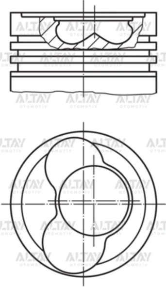 074107065AB PİSTON SEGMANLI (3-4-5 SİLİNDİR) T4 / LT 91= 2.5TDI ACV-ANJ-AHD-AJT STD ürün görseli 1