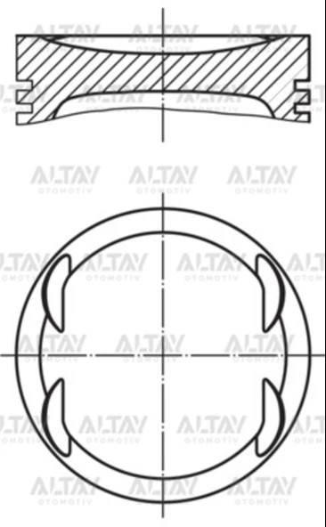 8771667050000G PİSTON SEGMANLI ASTRA / CORSA / MERIVA 1.4 Z14XEP 73.4mm 050 EURO4 ürün görseli 1