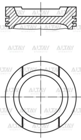 06A107065BN PİSTON SEGMANLI GOLF4 / GOLF5 / BORA / PASSAT / A3 / TOLEDO 01-10 1.6 BFQ-ALZ-BSE-BGU-AVU 050 ürün görseli 1