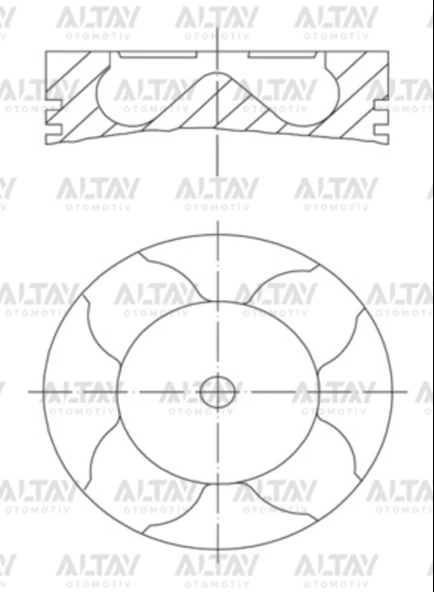 8770728040000G PİSTON SEGMANLI VECTRA C 02-07 Z19DTH 82.00mm 040 ürün görseli 1
