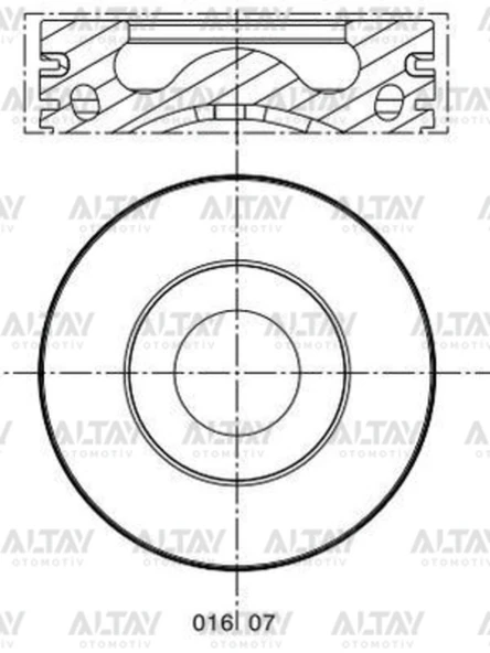0628S6 PİSTON SEGMANLI BOXER / JUMPER 06= 2.2HDI 130HP  86.01mm (0.20mm KISA) ürün görseli 1