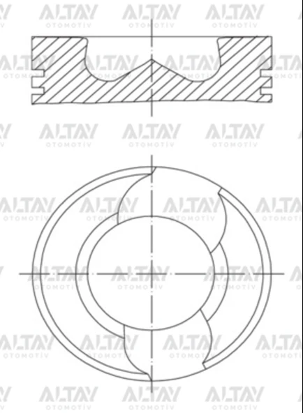 070107065AL PİSTON SEGMANLI (3-4-5 SİLİNDİR) T5 / TOUAREG 04-10 2.5TDI AXD-AXE-BAC STD ürün görseli 1