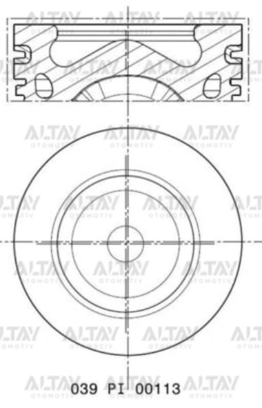 0628V8 PİSTON SEGMANLI 308 / 3008 / 508 / 5008 / C4 / DS4 / FOCUS 12= 1.6HDI DV6C EURO5 050 75mm ürün görseli 1