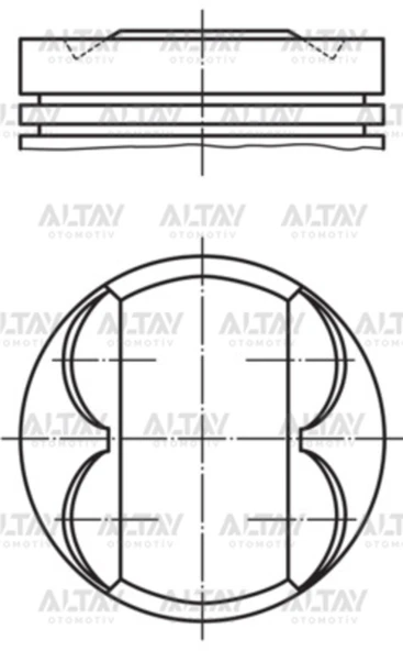 8773450STD000G PİSTON SEGMANLI CORSA D 06= / AVEO 11= 1.2 A12XER EURO5 73.4mm STD ürün görseli 1