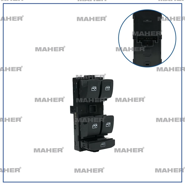 5G0959857F DÜĞME CAM AÇMA POLO / T-CROS 7 ARONA / İBİZA / LEON 16= (DÖRTLU) ürün görseli 1