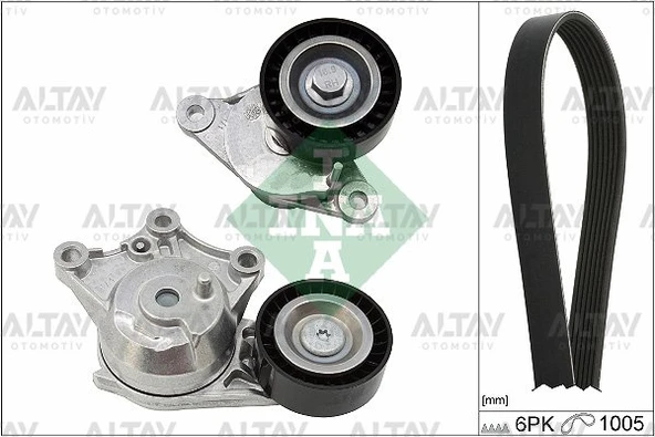 1631481680 VANTİLATÖR GERGİ SETİ 3008 / 3008(P84) / 508 / 5008 / 5008(P87) / BERLİNGO(B9) / C4 PICASSO / DS5 12= DV6F/FC  V KAYIŞ SETİ ürün görseli 1