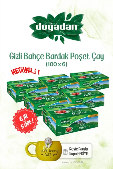 Doğadan 6 AL 5 ÖDE Bardak Poşet Çay 100'lü Gizli Bahçe ve ROSIE ürün görseli 1