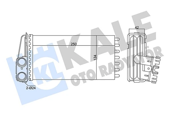 6448K3 RADYATÖR KALORİFER 307 01= TU/ET3/EW BENZİNLİ ürün görseli 1