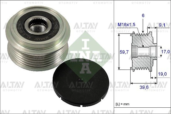 535006510 KASNAK ŞARJ DİNAMO CORSA C / ASTRA G / ASTRA H / CORSA D / MERIVA A / MERIVA B / ZAFIRA A / ZAFIRA B A17DTJ-Z17DTJ-Y17DT-Z17DTH ürün görseli 1