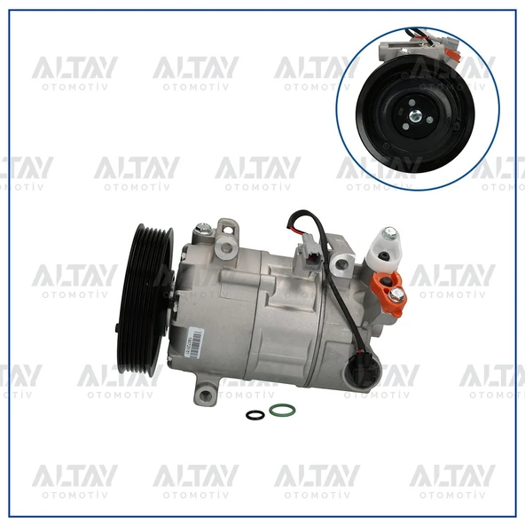 7711497392 KLIMA KOMPRESORU  MEGANE III / FLUENCE / SCENIC III 09= 1.5DCI 1.6 16V 12V 6 KANAL 125MM ürün görseli 1