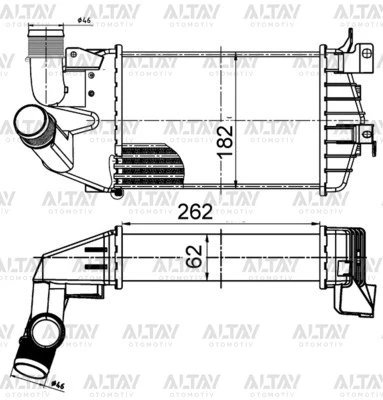 6302076 TURBO RADYATÖRÜ (INTERCOOLER) ASTRA H 04-10 Z13DTH-Z17DTH-Z19DT-Z19DTL ürün görseli 1