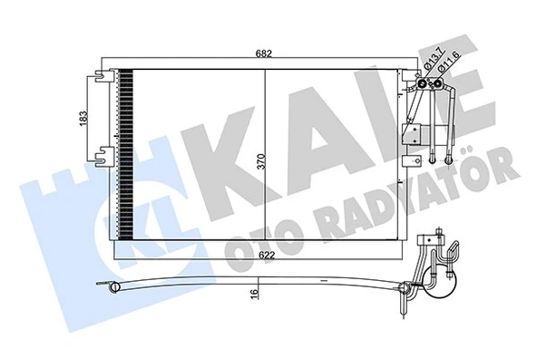 1850062 RADYATÖR KLİMA VECTRA B 96-99 1.6-1.8-2.0 ürün görseli 1
