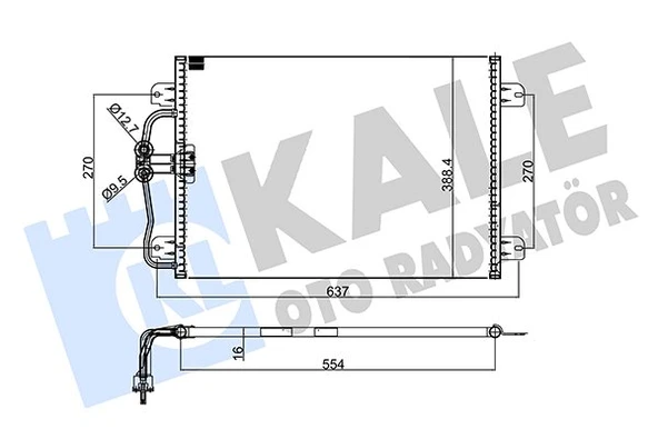 7700425843 RADYATÖR KLİMA MEGANE I  96-03 1.4 16V A-T / M-T BRAZING ürün görseli 1