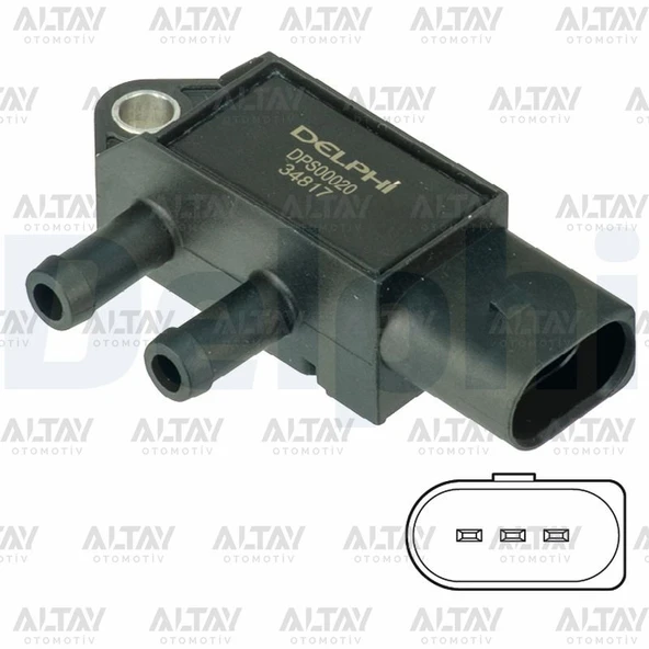 03L906051B SENSOR EGZOZ BASINÇ GOLF7 / CRAFTER / A4 / JETTA / PASSAT 08= CAGA-CAHA-CKUB-CLHA-CLHB-CRKB 1.6 TDI-2.0 TDI ürün görseli 1