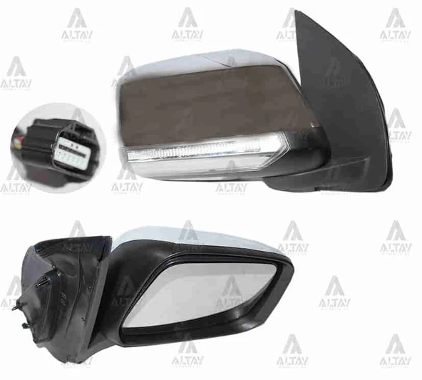 96301-4X10A AYNA DIŞ DİKİZ PICKUP 08= NAVARA ELEKTRİKLİ ISITMALI SİNYALLİ OTOMATİK KATLANIR KROM SAĞ ürün görseli 1