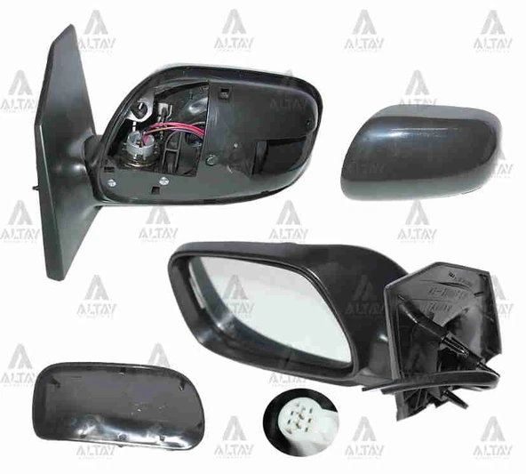 87906-02240 AYNA DIŞ DİKİZ COROLLA 03-06 ELEKTRİKLİ ISITMALI 5 FİŞLİ SOL ürün görseli 1