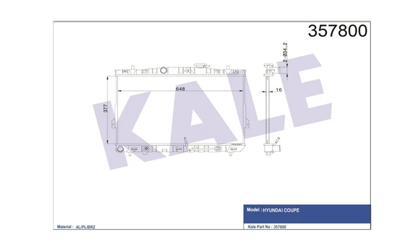 25310-2D110 RADYATÖR SU ELANTRA 01-07 A-T BRAZING ürün görseli 1