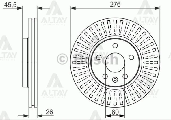 569069-569073 FREN DISKI ASTRA K 15= / ASTRA J 09-16 / AVEO 11= / CRUZE 09= 276-5 ürün görseli 1