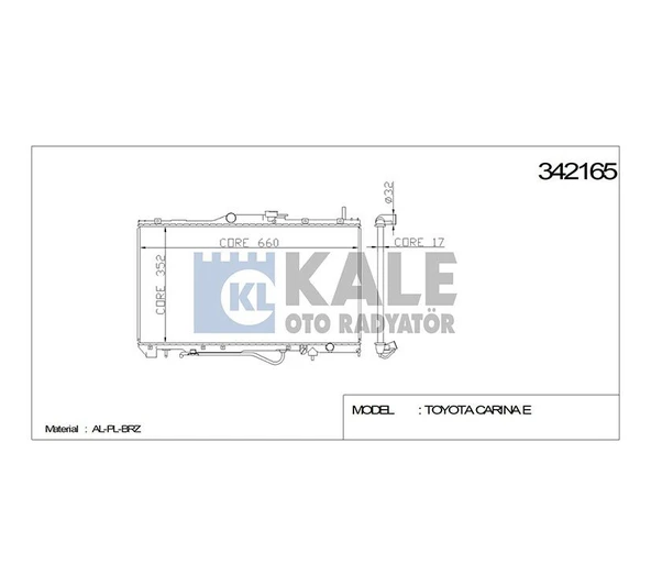 16400-74790 RADYATÖR SU CORONA 92-95 / CARINA 96-97 A-T BRAZING ürün görseli 1