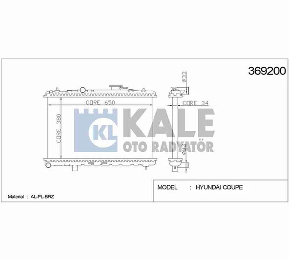 25310-2D200 RADYATÖR SU ELANTRA 01-07 M-T BRAZING ürün görseli 1
