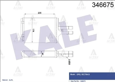 1843107 RADYATÖR KALORİFER VECTRA B 95-03 / MEKANİK ürün görseli 1