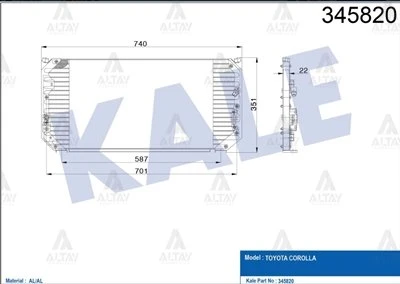 88460-12460 RADYATÖR KLİMA COROLLA 93-98 ürün görseli 1
