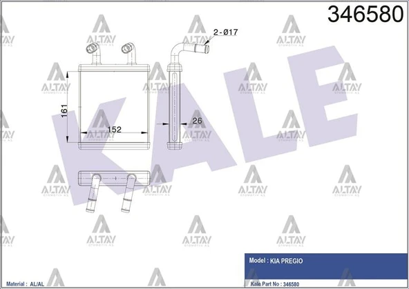 0K72A61A10 RADYATÖR KALORİFER PREGIO 97-05 BRAZING ürün görseli 1