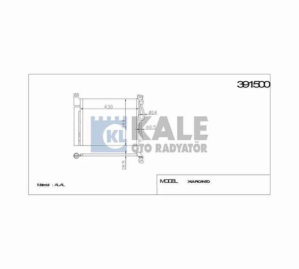 97606-07000 RADYATÖR KLİMA PICANTO 04= 437x348x18 ürün görseli 1