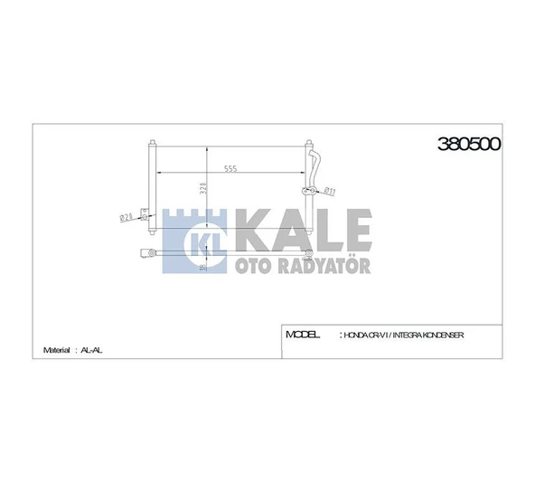 80110-ST7-003 RADYATÖR KLİMA CRV 97-02 / INTEGRA 1.8I 97-00 / 581x366x16 ürün görseli 1