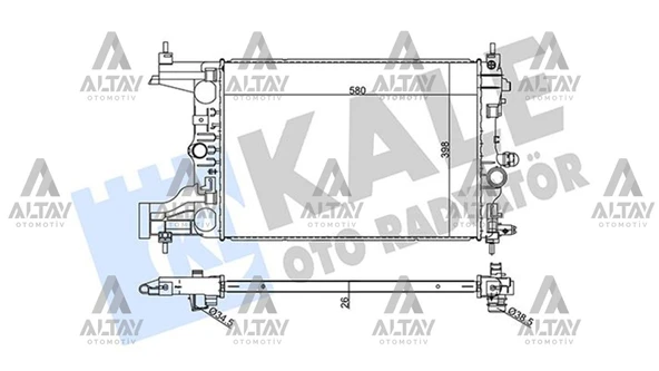 1300301 RADYATÖR SU ASTRA J 09-16 / A13DTE- A17DTE-A17DTC M-T BRAZING ürün görseli 1