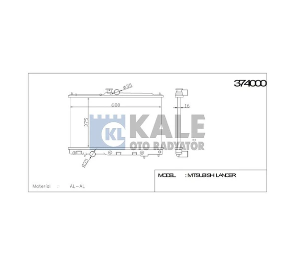 MR993259 RADYATÖR SU LANCER 03-08 1.6 A-T BRAZING ürün görseli 1