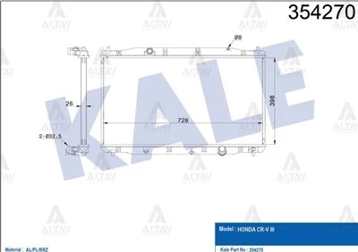 19010-R06-E01 RADYATÖR SU CRV 07-12 2.2 İ-CDTİ 4x4 M-T BRAZING ürün görseli 1