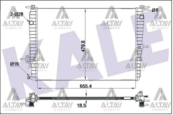 214100067R RADYATÖR SU MEGANE III 08-15 / FLUENCE 09= / 1.6 M-T MEKANİK ürün görseli 1
