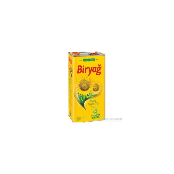 Trakyabirlik Biryağ Rafine Ayçiçek Yağı 5 Lt Türkiye Üretimi Kolesterolsüz Nötr Aromalı ürün görseli 1