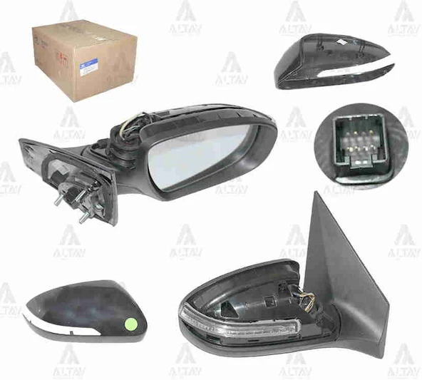 87620-C8080 AYNA DIŞ DİKİZ I-20 15-18 ELEKTRİKLİ SİNYALLİ KATLANIR 8 FİŞLİ SAĞ ürün görseli 1
