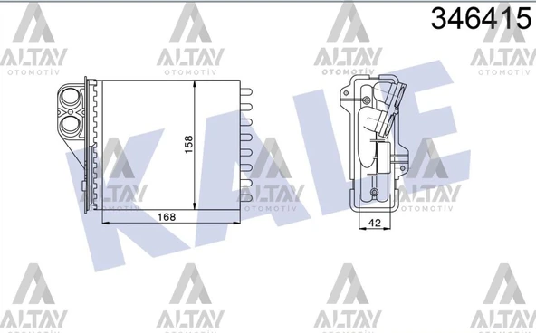 6001547484 RADYATÖR KALORİFER LOGAN 04-12 / LOGAN MCV 07-13 / SANDERO 08-13 / DUSTER 12= / MEKANİK ürün görseli 1