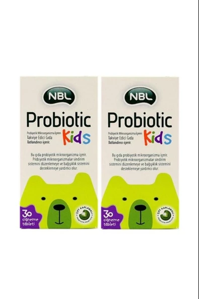 Nbl Probiotic Kids 30 Çiğneme Tableti 2 Adet ürün görseli 1
