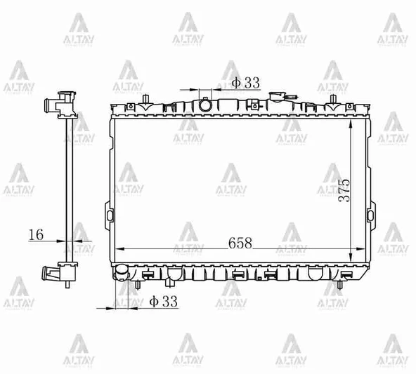 25310-2D200 RADYATÖR SU ELANTRA 01-07 M-T BRAZING ürün görseli 1