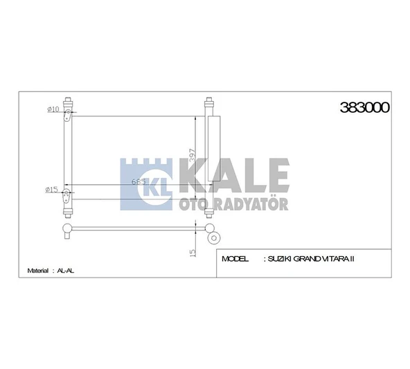 95310-64J01 RADYATÖR KLİMA GRAND VITARA 05-15 (1.6 - 2.0 - 2.4 - 2.7) ürün görseli 1