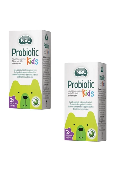 Nbl Probiotic Kids 30 Çiğneme Tableti 2 Adet ürün görseli 1