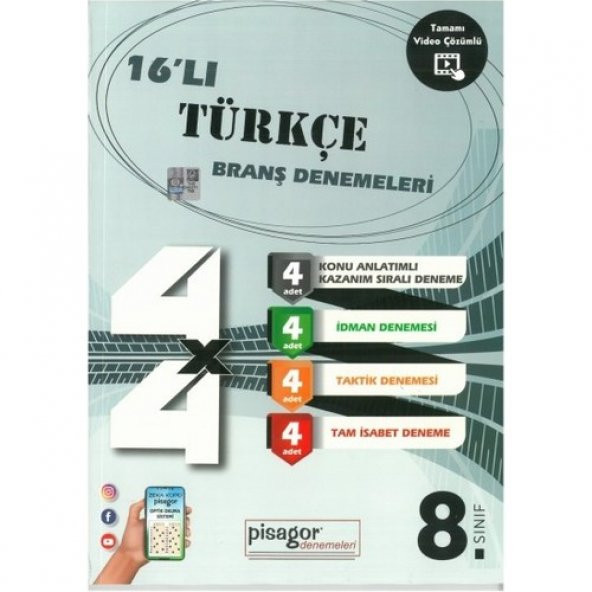 ZEKAKÜPÜ PİSAGOR 8.SINIF 16LI TÜRKÇE BRANŞ DENEMELERİ ürün görseli 1
