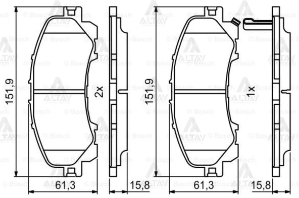 D10604CC0A FREN BALATA NISSAN X-TRAIL 13= 1.6DCI-2.0DCI ÖN ürün görseli 1