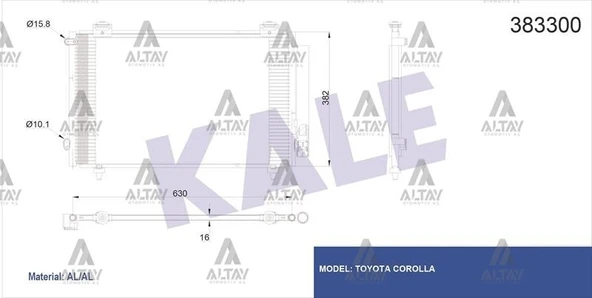 88450-12231 RADYATÖR KLİMA COROLLA 02-06 VVTI ürün görseli 1