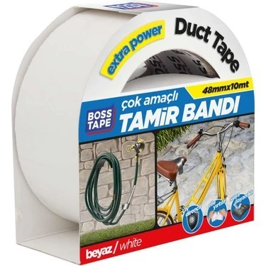 Boss Tape Duct Tape Tamir Bandı 48mmx10mt-Beyaz BT-02031 ürün görseli 1