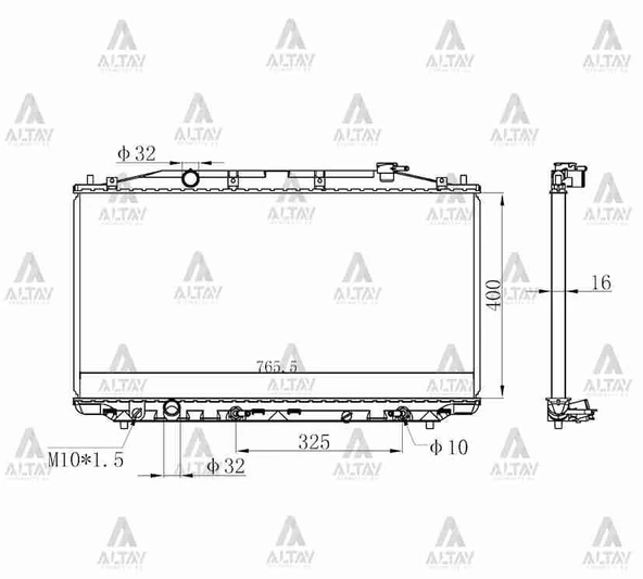 19010-RL6-R51 RADYATÖR SU ACCORD 08-15 A-T BRAZING ürün görseli 1
